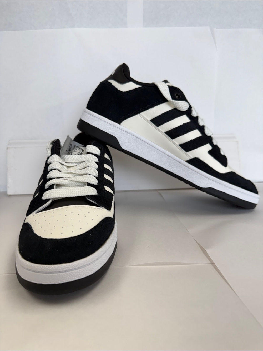 adidas Black and White Low-Top Sneakers size 10.5